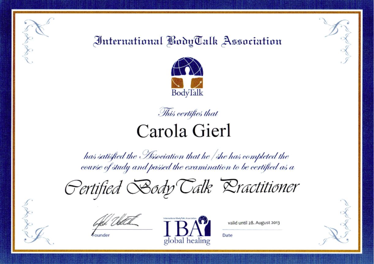 BodyTalkSystem Practitioner